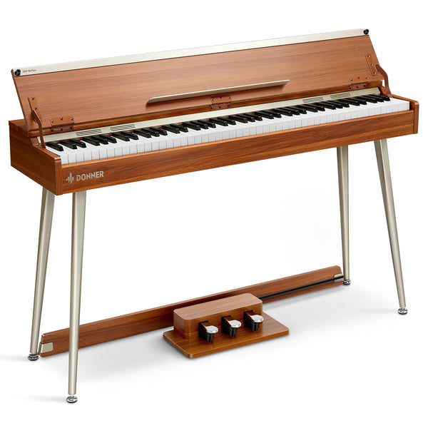 Piano digital 88 teclas de soporte ponderado cubierta martillo acción  teclado eléctrico pedal tamaño completo hogar profesional musical  principiantes