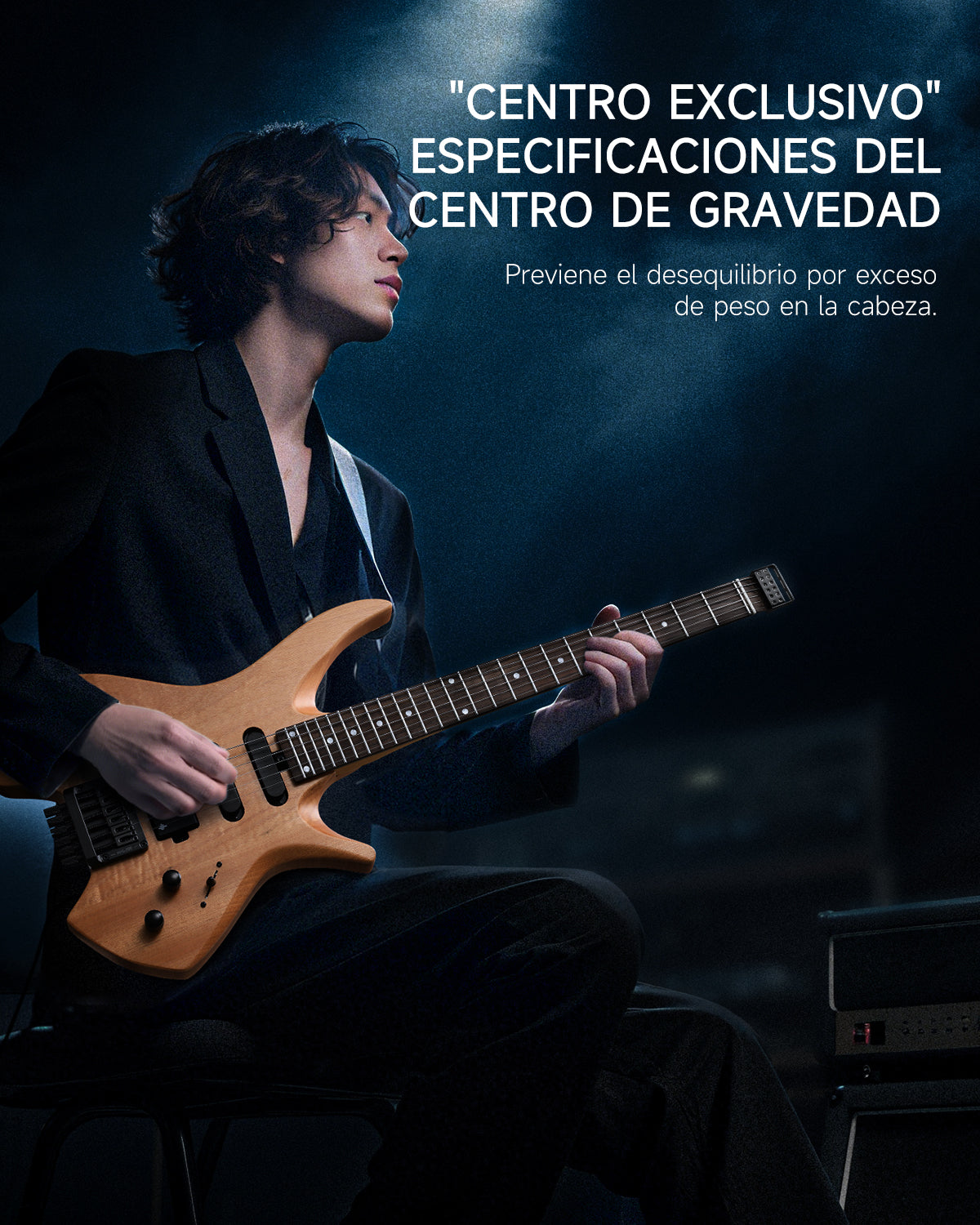 Donner NHL-500 Guitarra eléctrica sin pala-Madera natural##