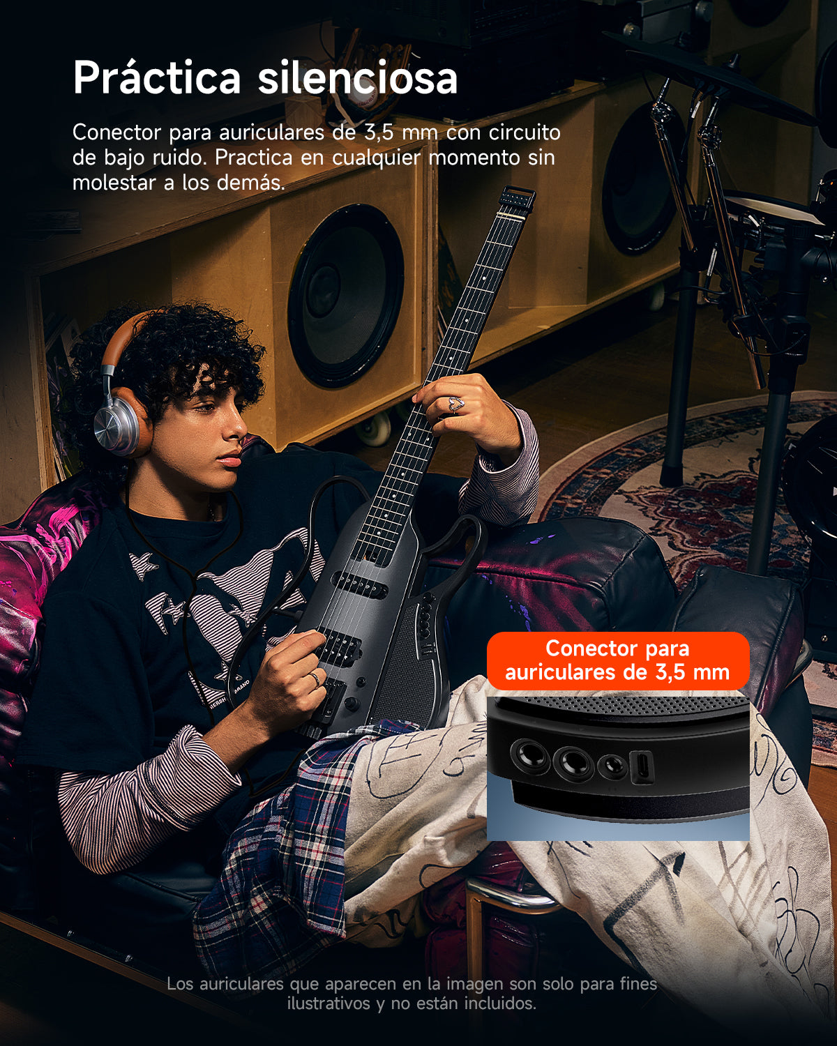 Donner HUSH X LIVE guitarra de viaje  (Edición MIYAVI disponible)
