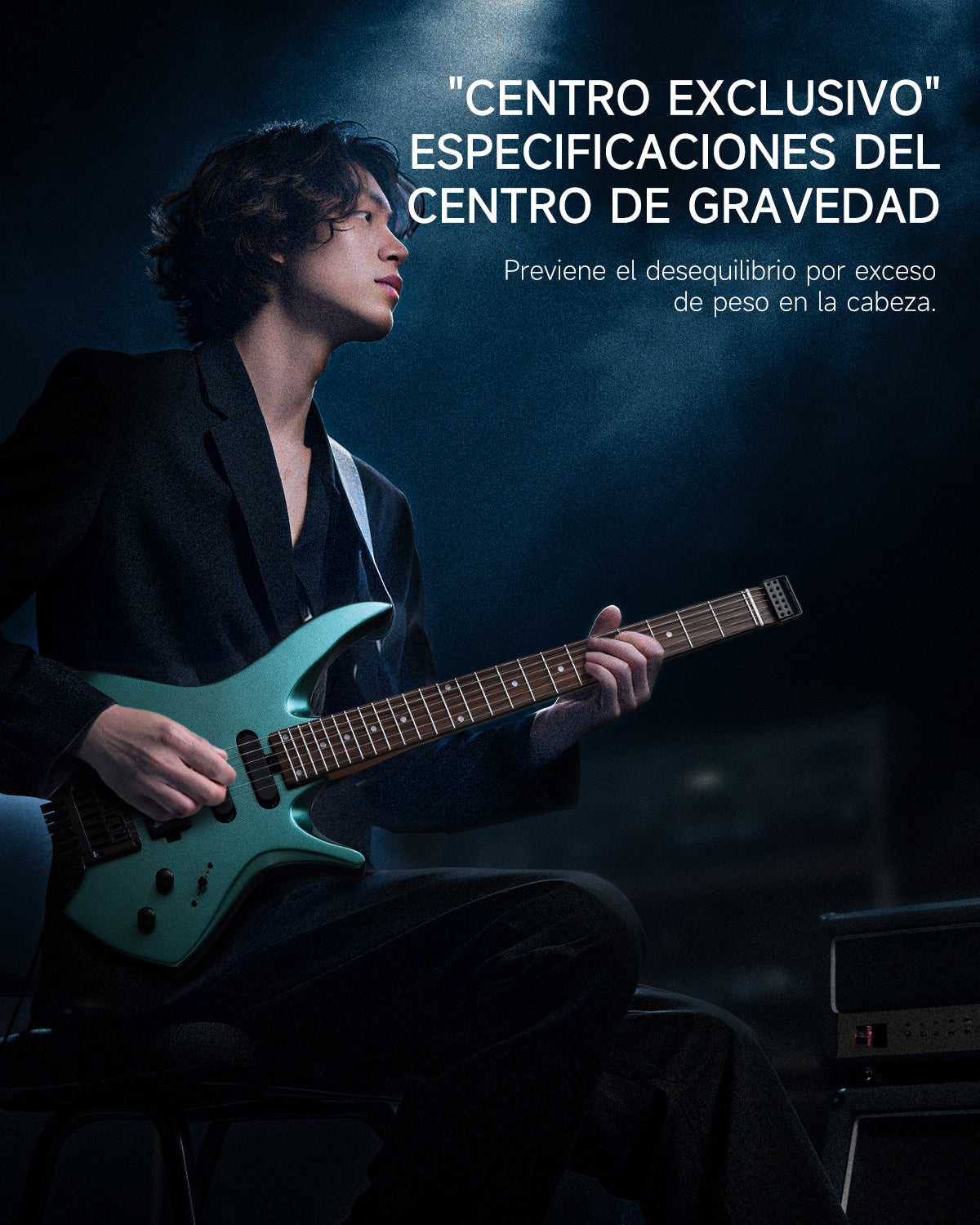 Donner HLX-500 Guitarra eléctrica sin pala-Verde Sherwood##