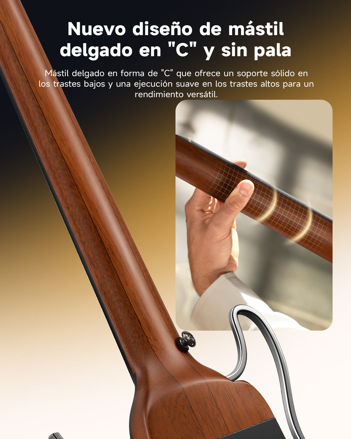 Donner HUSH I Evo2 Guitar-Natural##