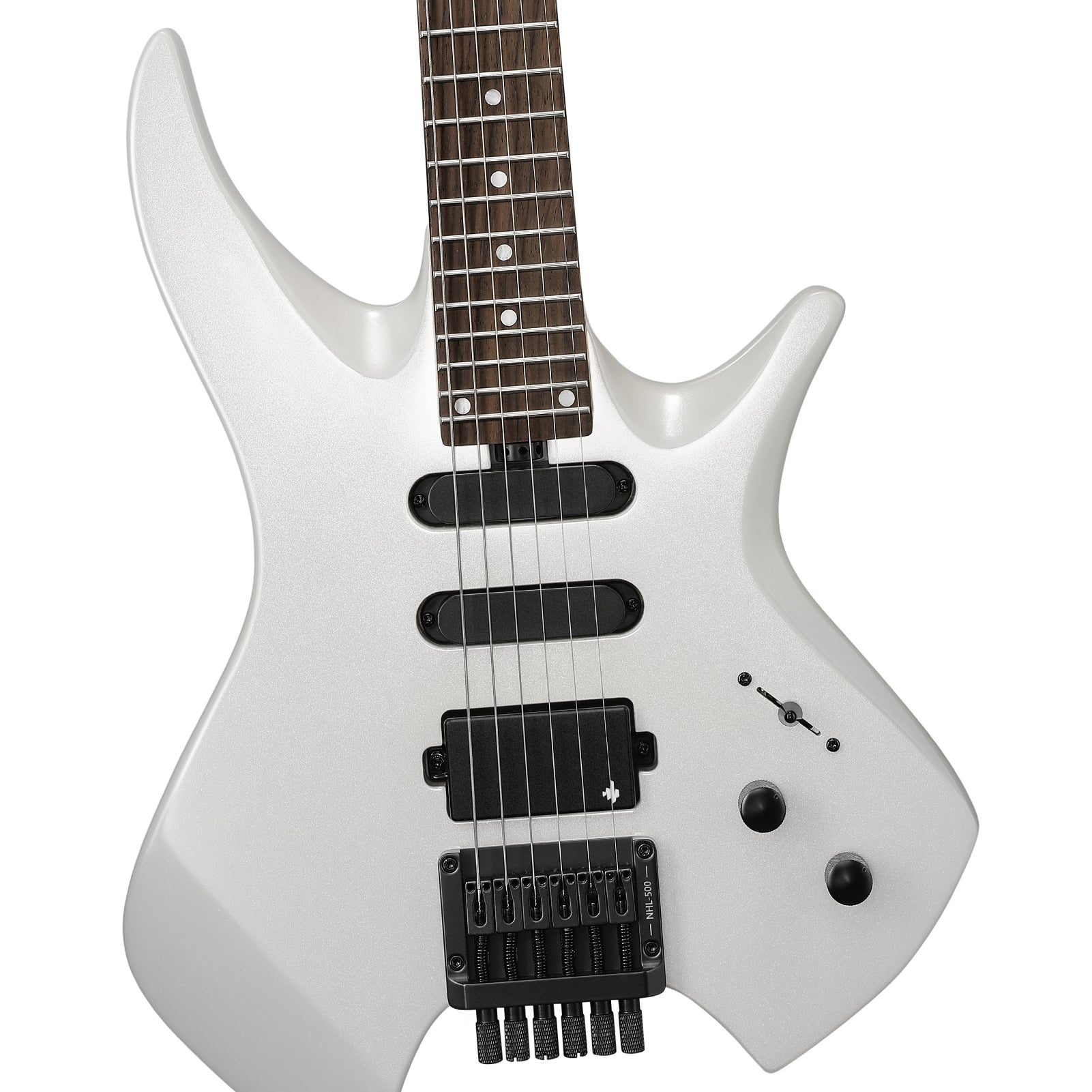 Donner NHL-500 Guitarra eléctrica sin pala-Blanco##