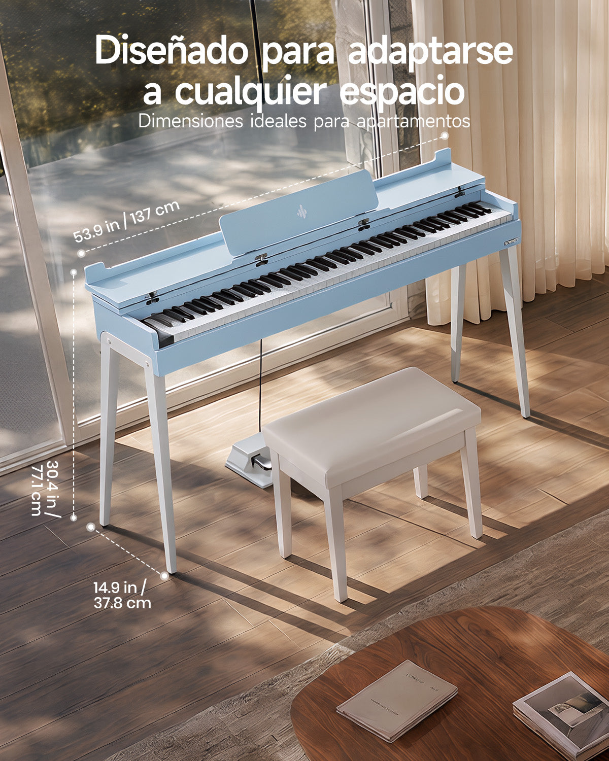 Donner OURA S200 Piano digital doméstico de 88 teclas Negro