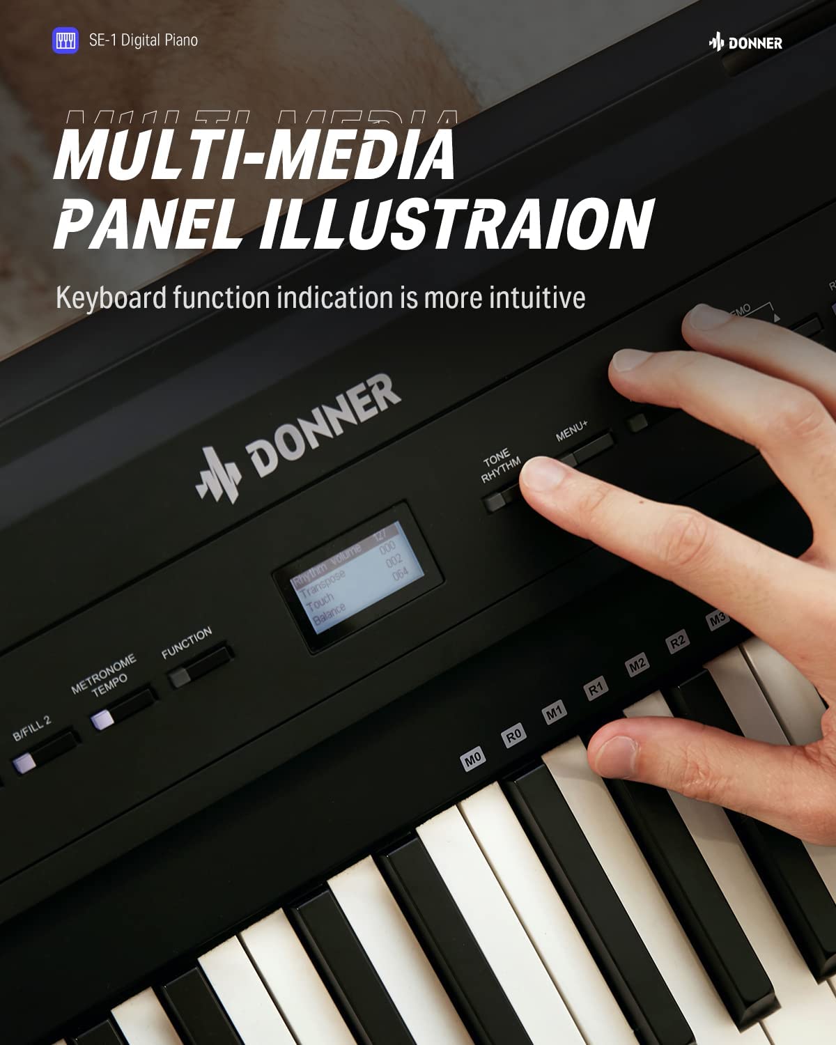 Donner SE-1 piano digital de 88 teclas con teclas ponderadas