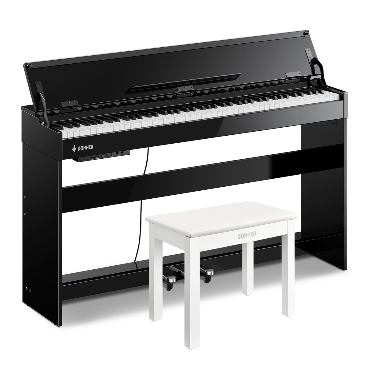 Donner DDP-75 Piano digital moderno con acabado de alto brillo