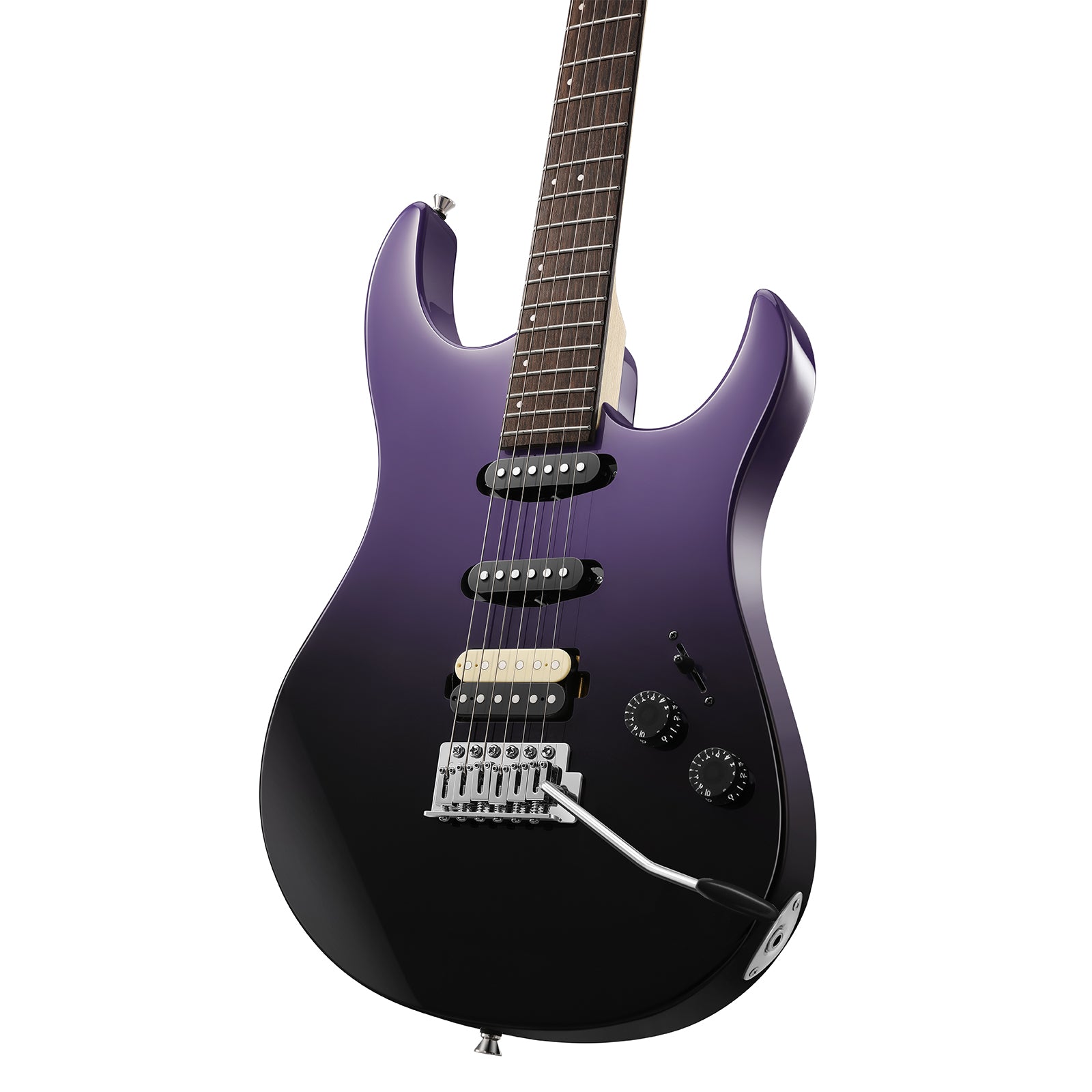 Donner DMT‑66 Guitarra eléctrica-Degradado negro a púrpura##