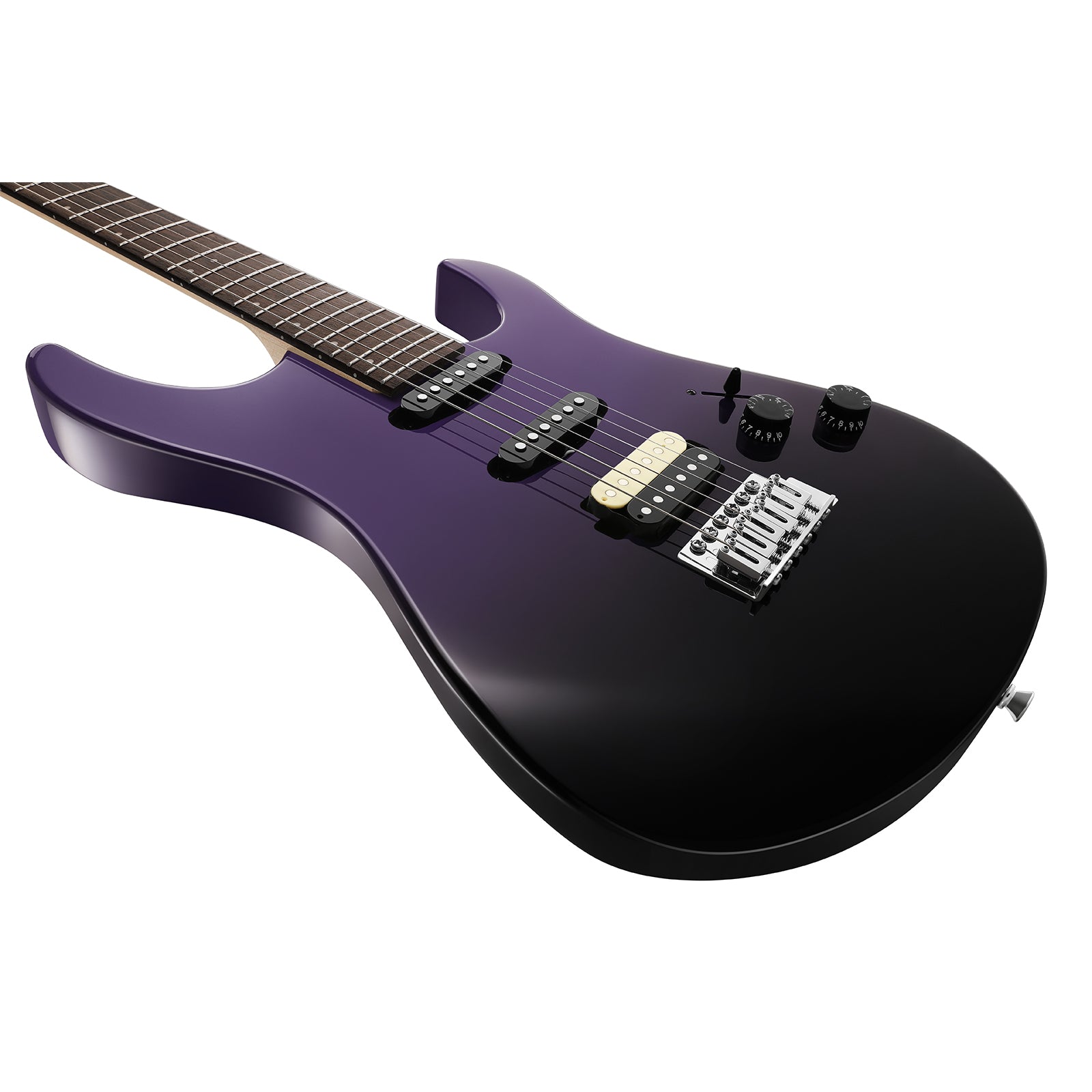 Donner DMT‑66 Guitarra eléctrica-Degradado negro a púrpura##