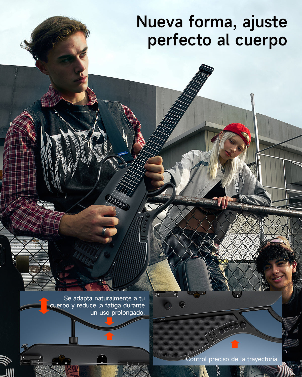 Donner HUSH X LIVE guitarra de viaje  (Edición MIYAVI disponible)