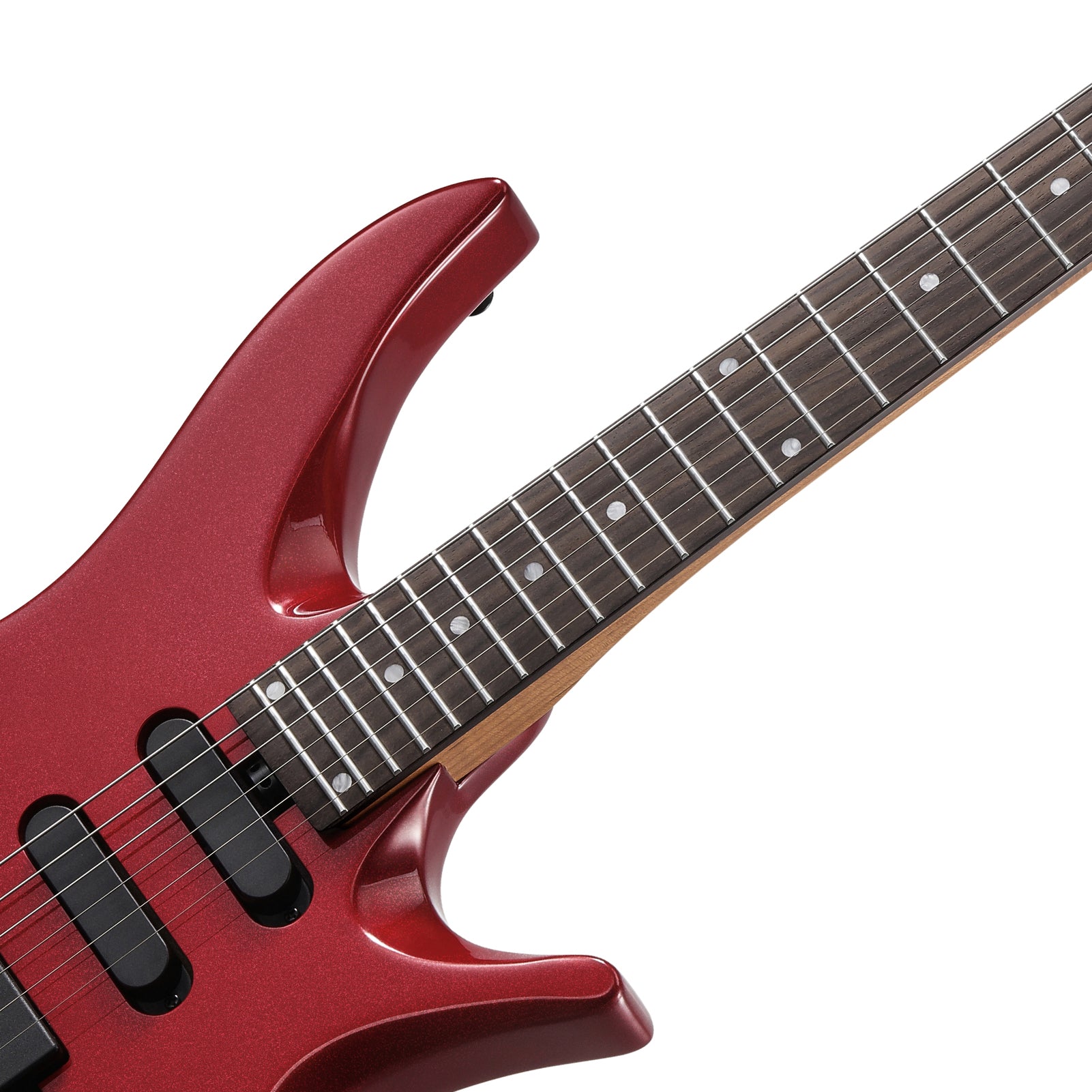 Donner HLX-500 Guitarra eléctrica sin pala-Rojo metálico##