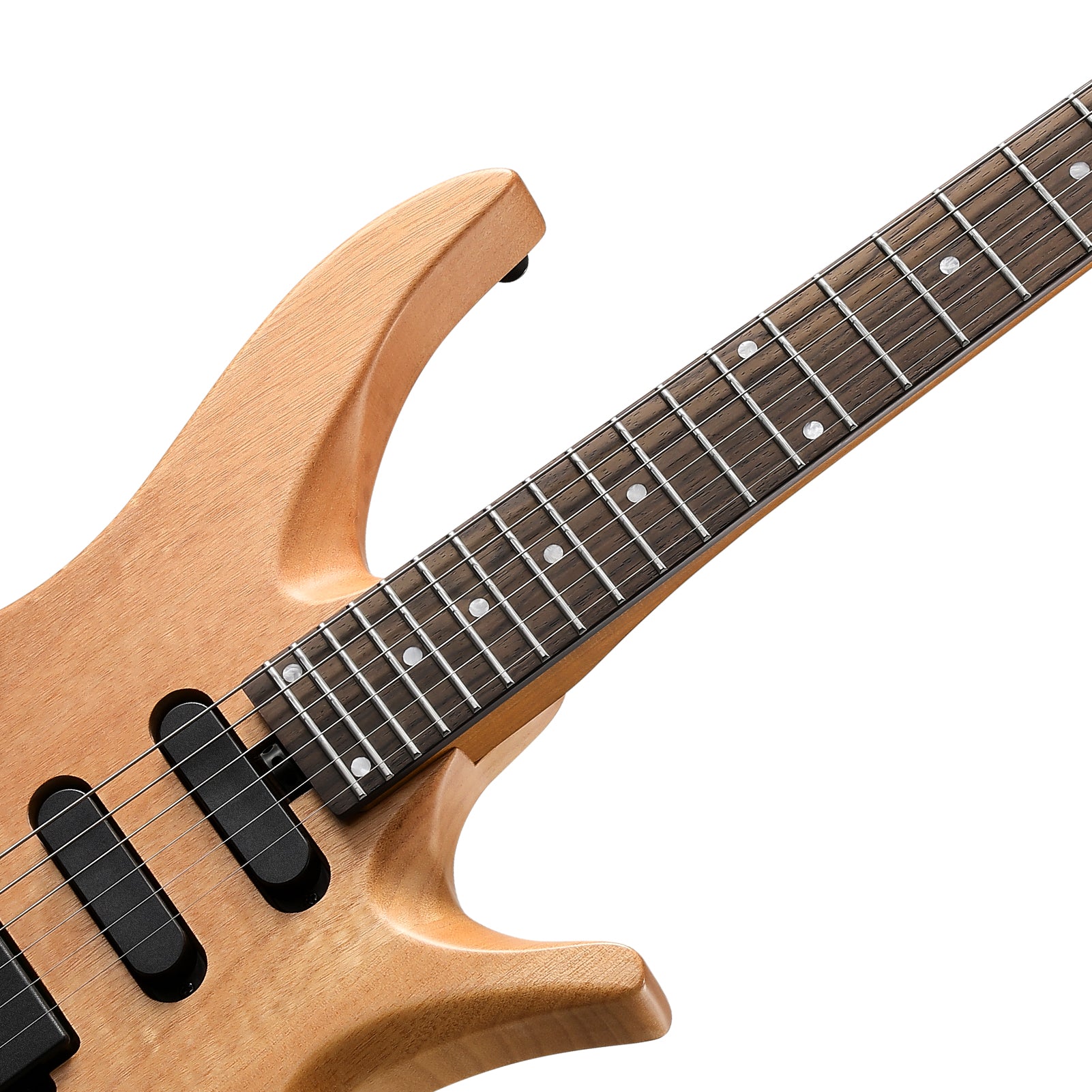Donner NHL-500 Guitarra eléctrica sin pala-Madera natural##