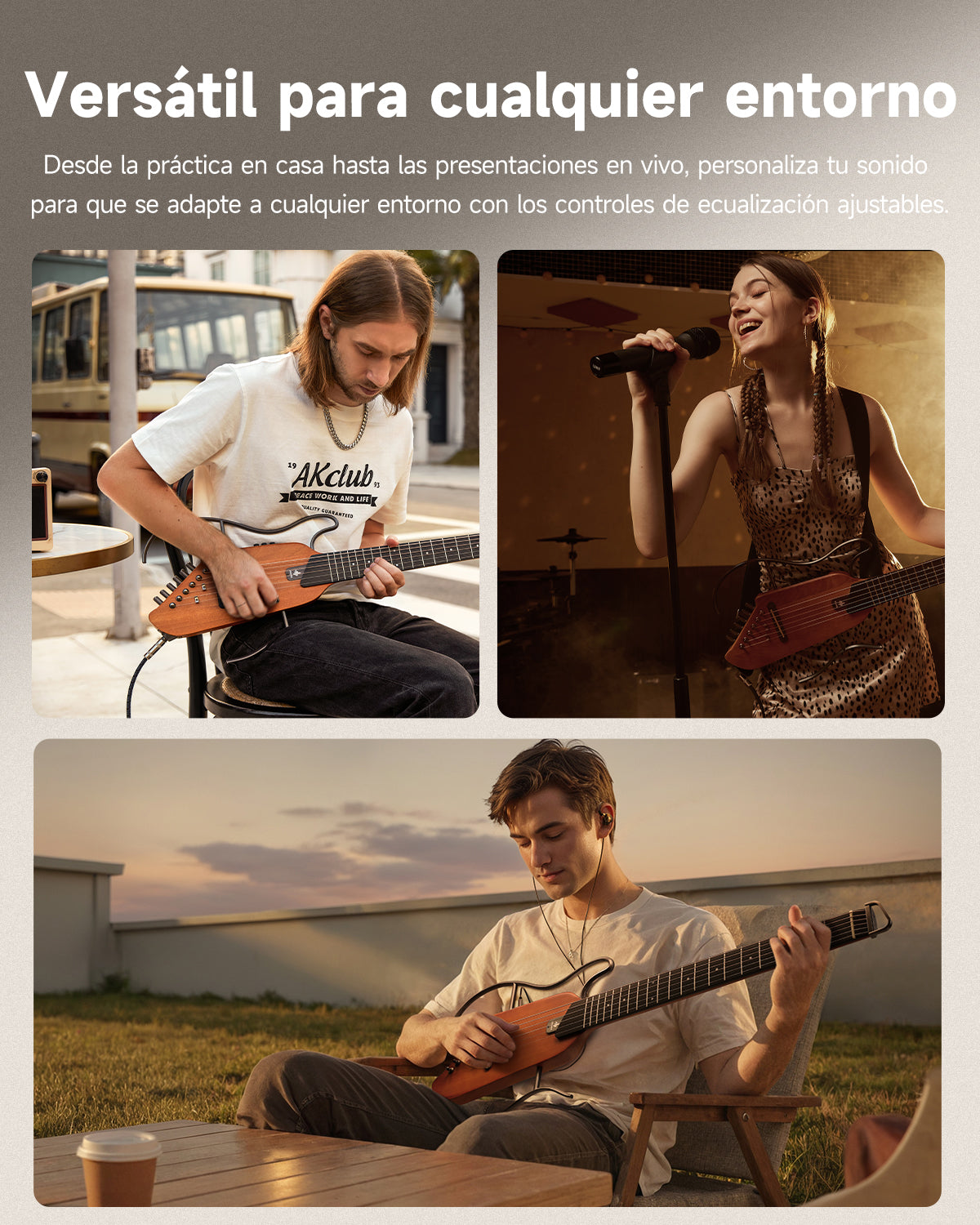 Donner HUSH™ I Guitarra de viaje ultraligera y portátil-Caoba##