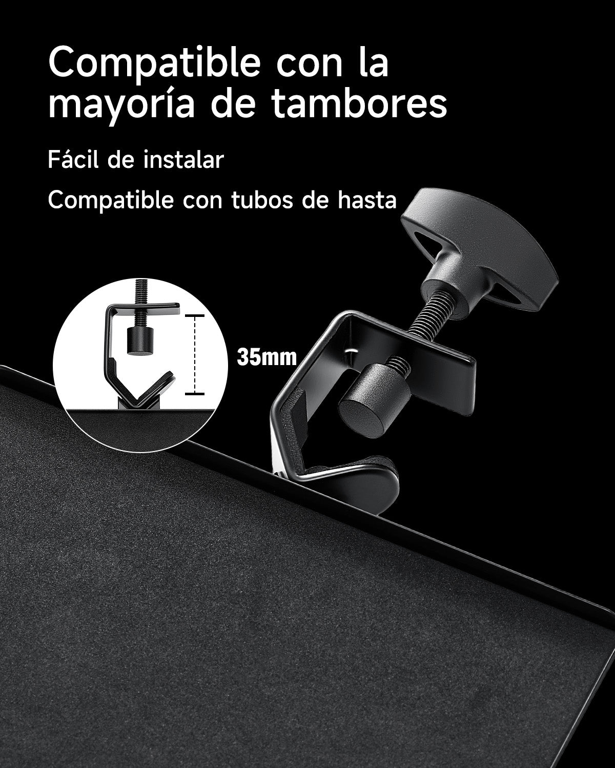 DONNER Bandeja Accesorio para Batería Electrónica - Soporte para Teléfonos y Tablets