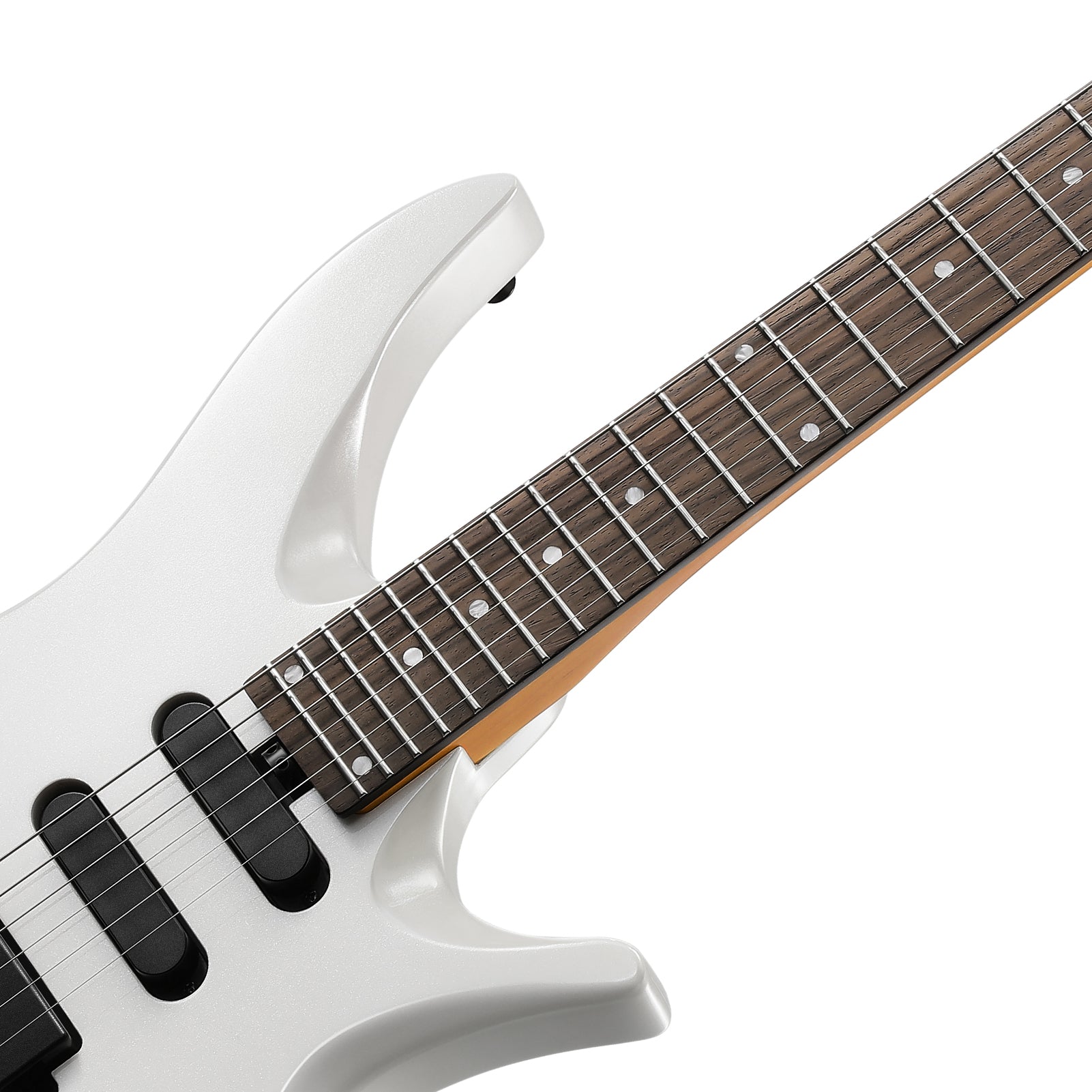 Donner NHL-500 Guitarra eléctrica sin pala-Blanco##