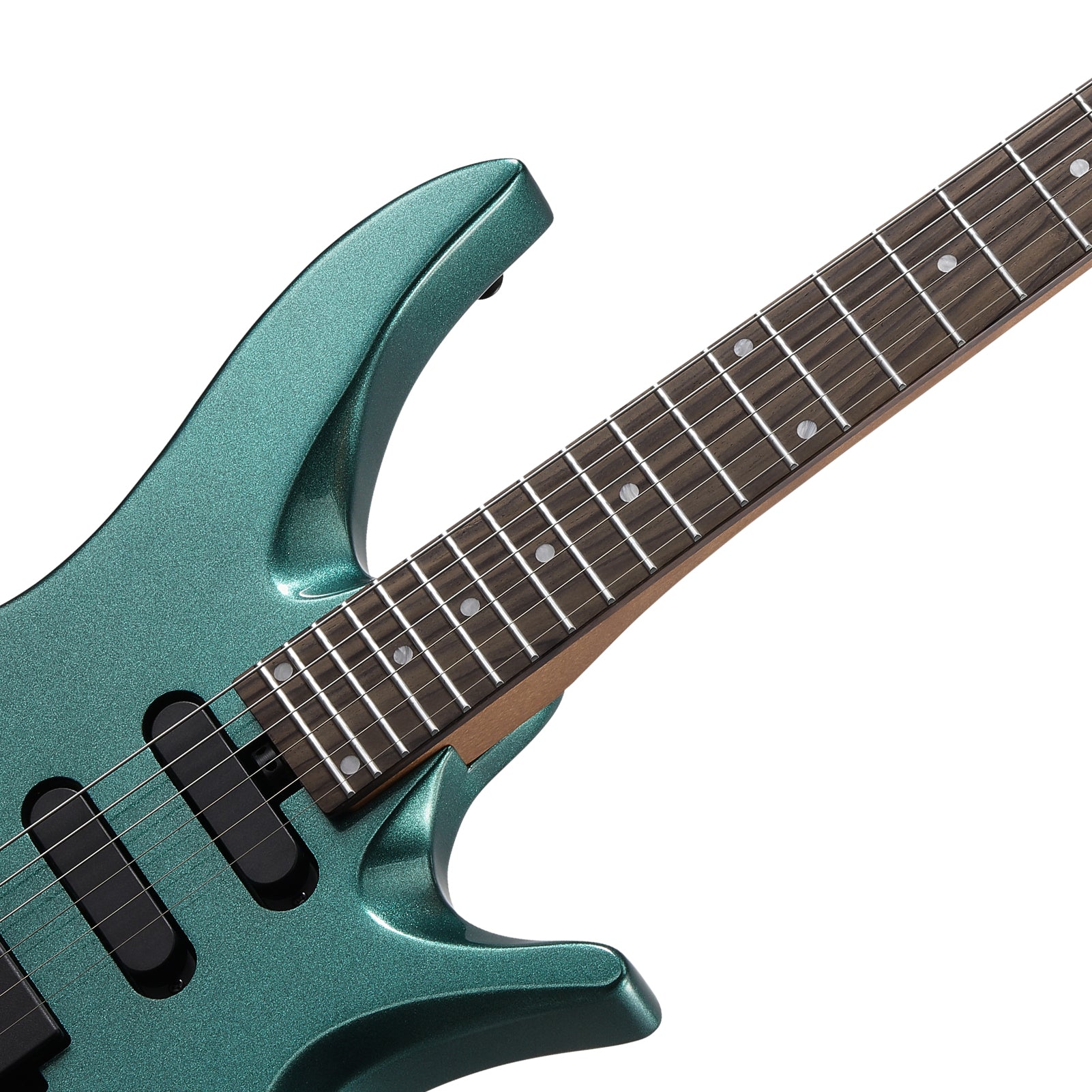 Donner HLX-500 Guitarra eléctrica sin pala-Verde Sherwood##