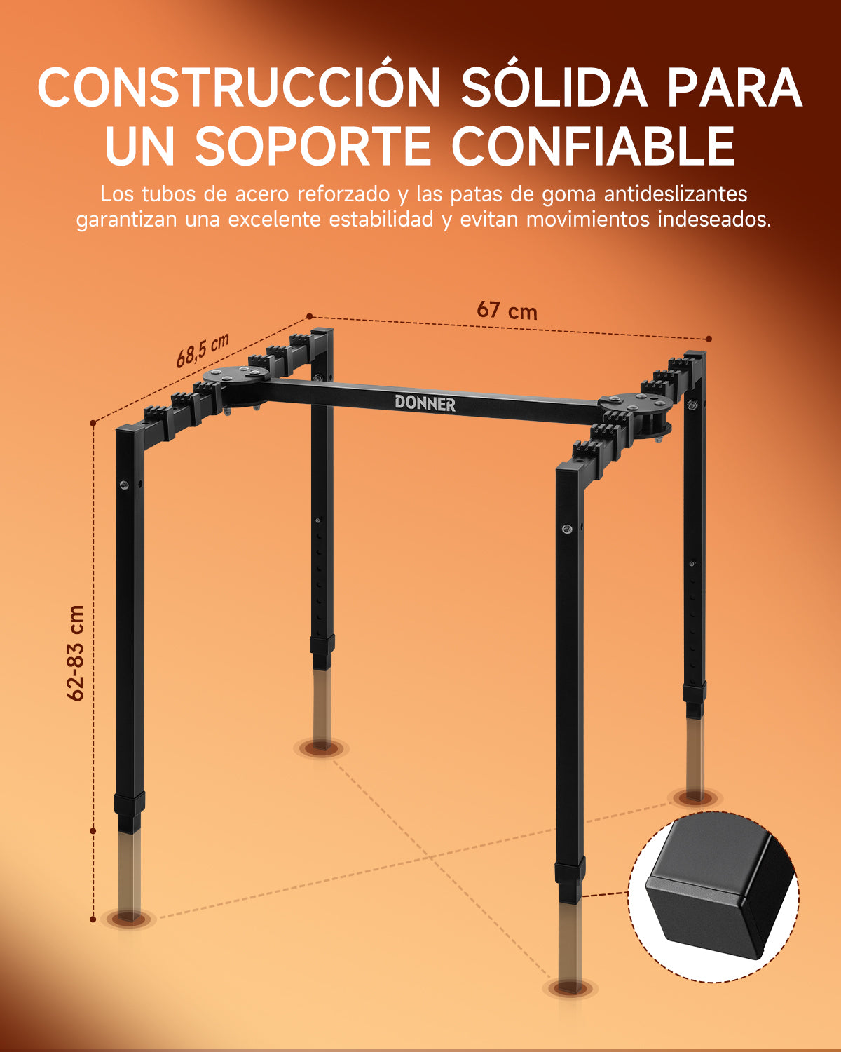 Donner DKS-200 Soporte para teclado robusto, negro