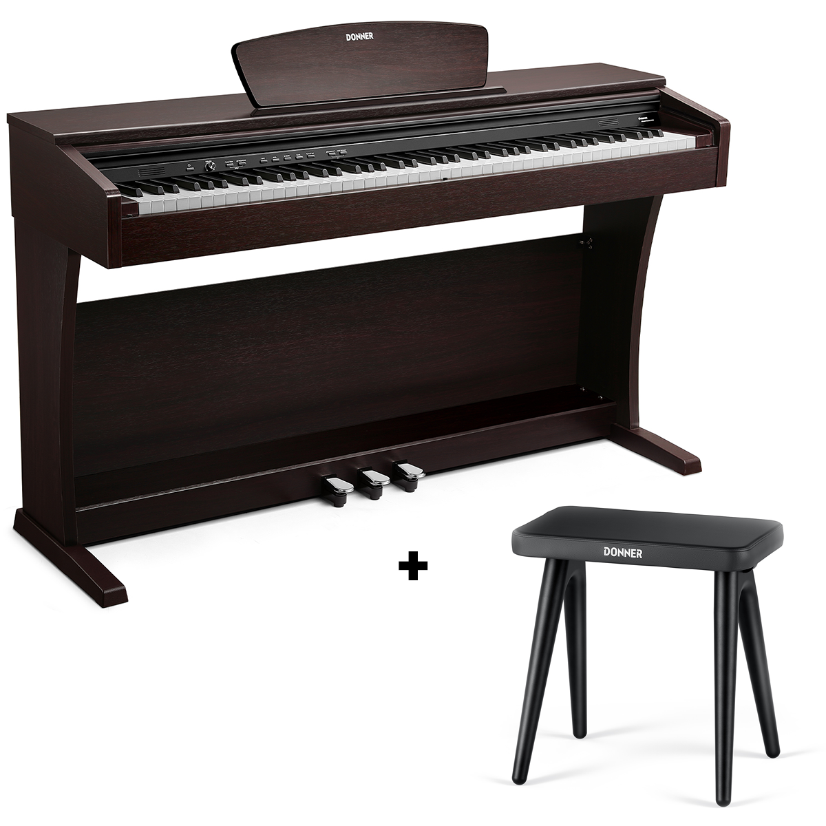 Donner DDP-300 Piano digital doméstico contrapesado de 88 teclas (Versión mejorada)