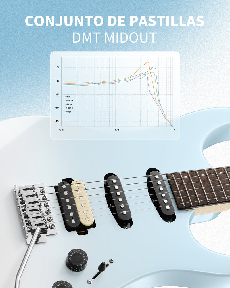 Donner DMT-66 Guitarra eléctrica con bobina simple de cerámica