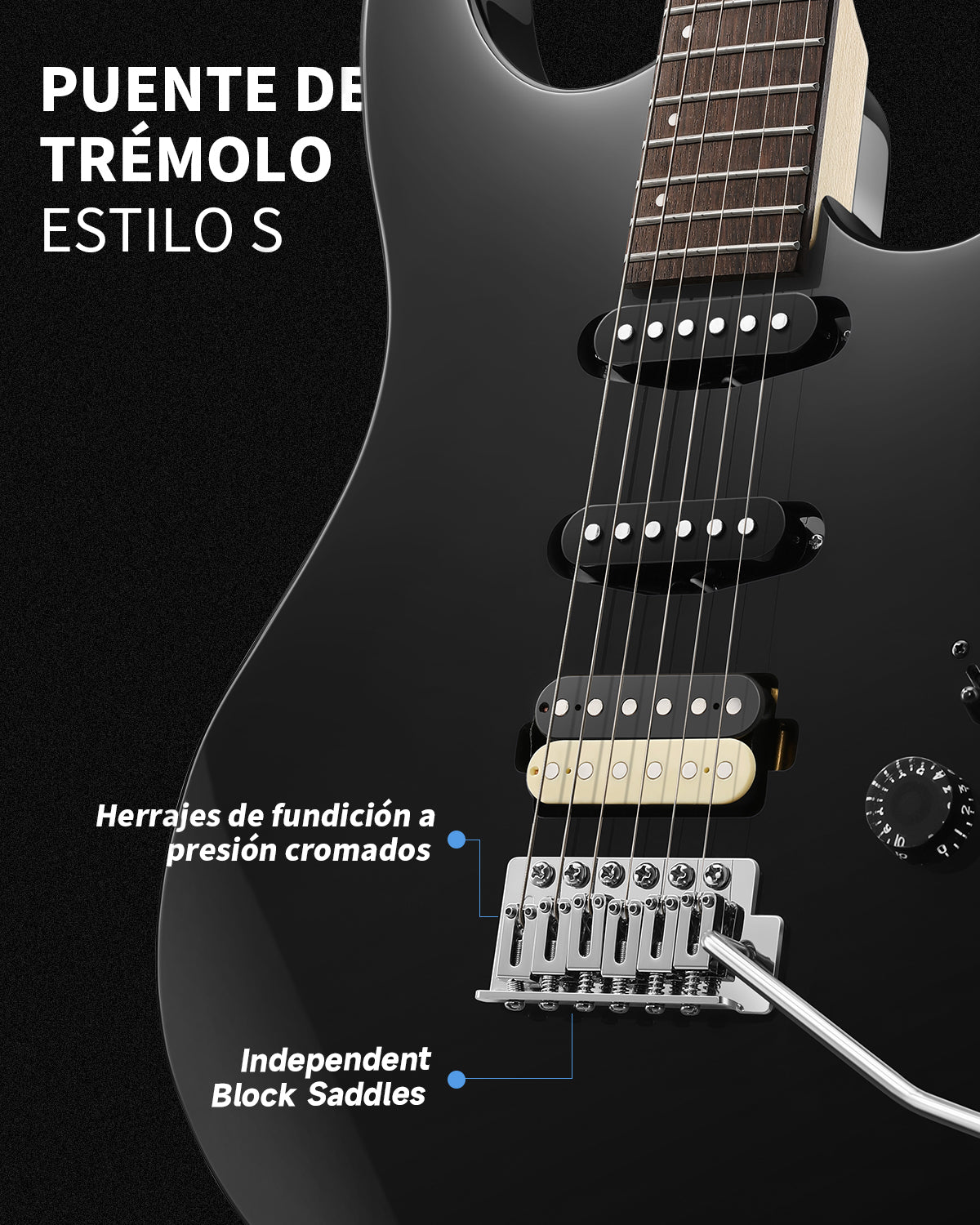 Donner DMT‑66 Guitarra eléctrica-Negro##