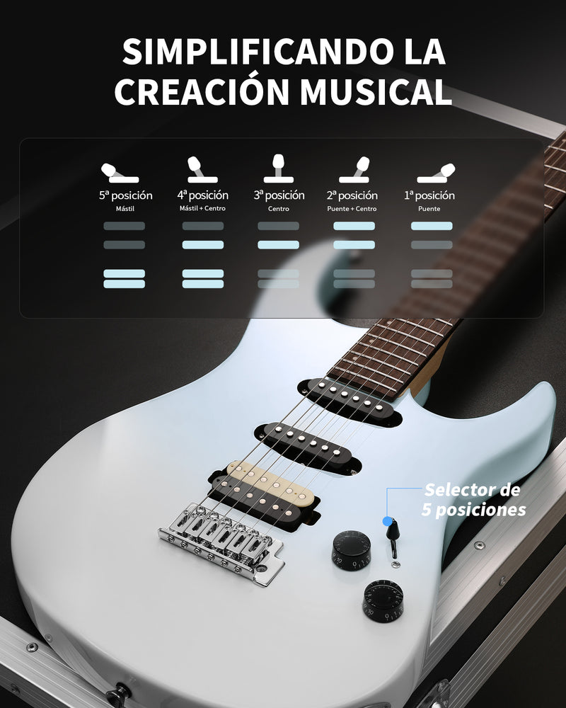 Donner DMT-66 Guitarra eléctrica con bobina simple de cerámica