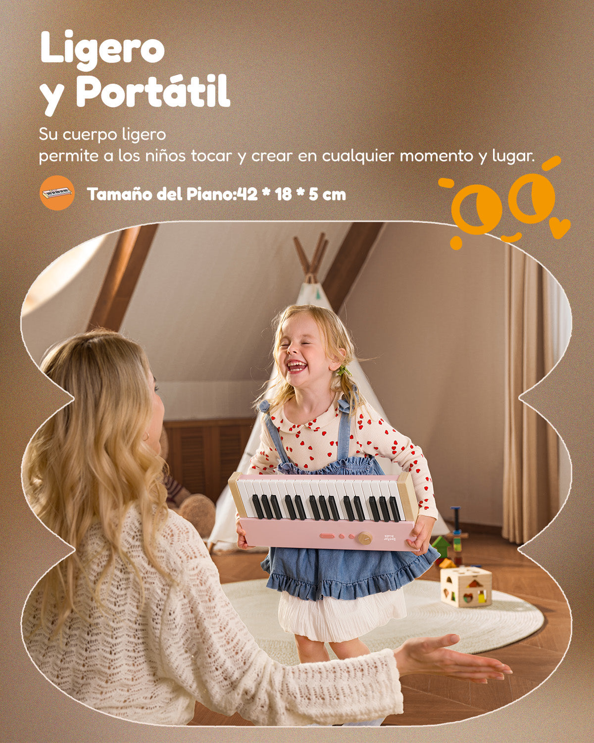 Eastar KIDO V-10 Mini teclado digital de 32 teclas-Rosa##