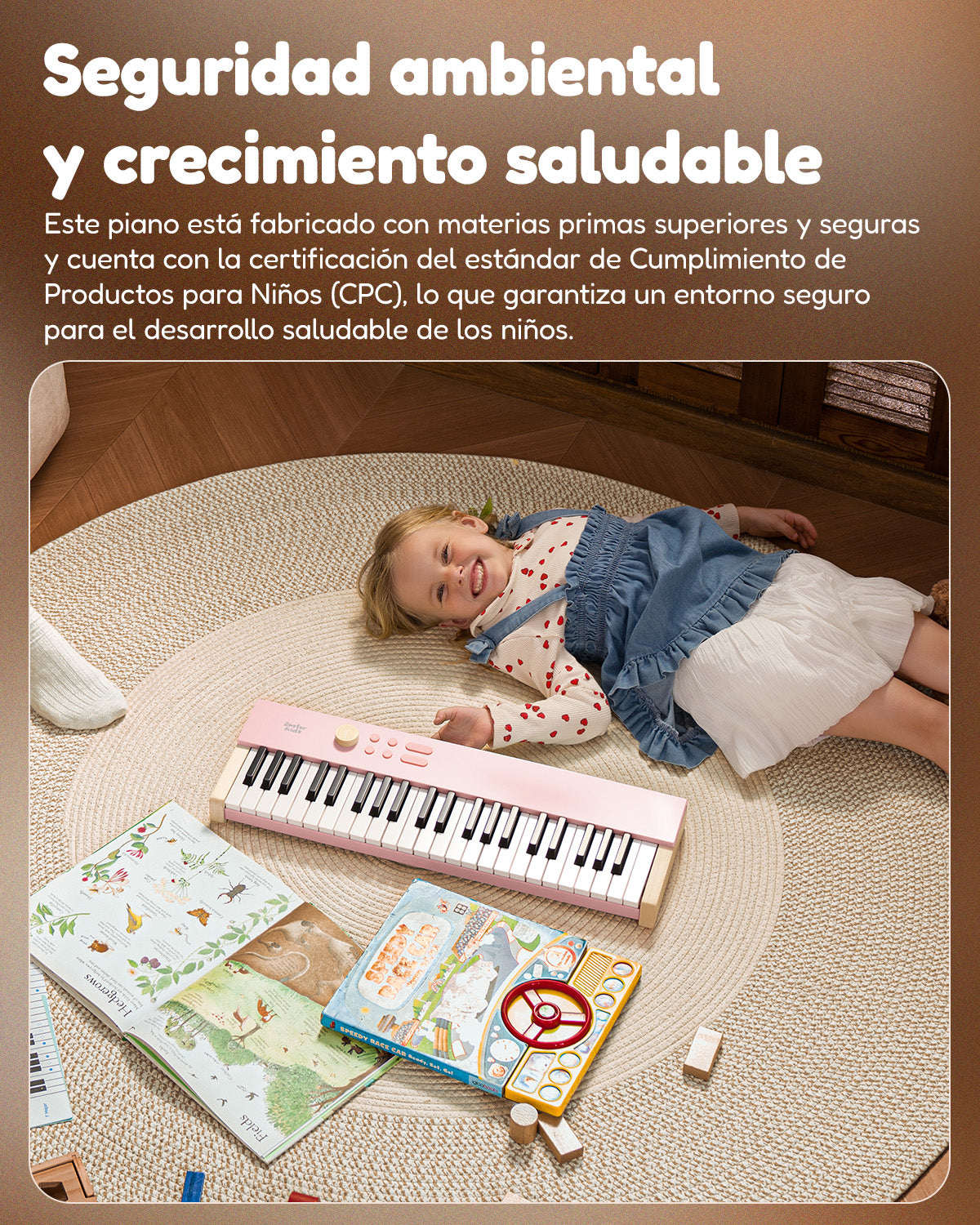 Eastar KIDO V20  Mini teclado digital con 44 teclas y soporte-Rosa##