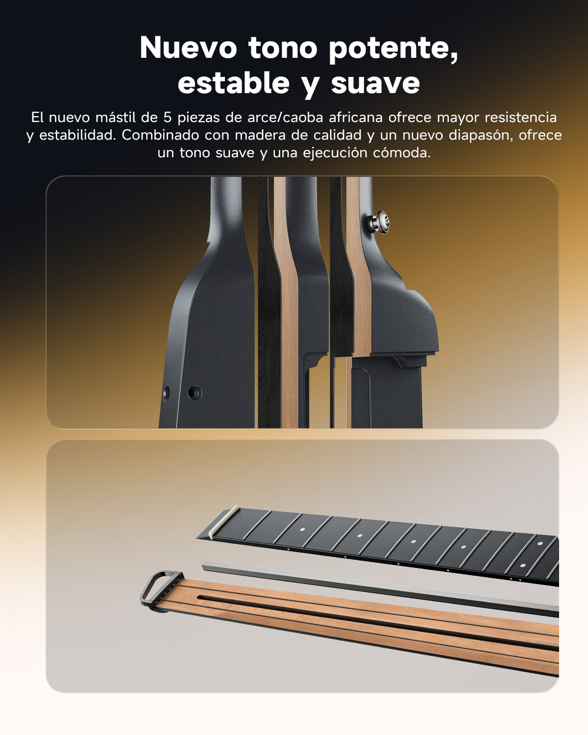 Donner HUSH I Evo2 Guitar-Negro##