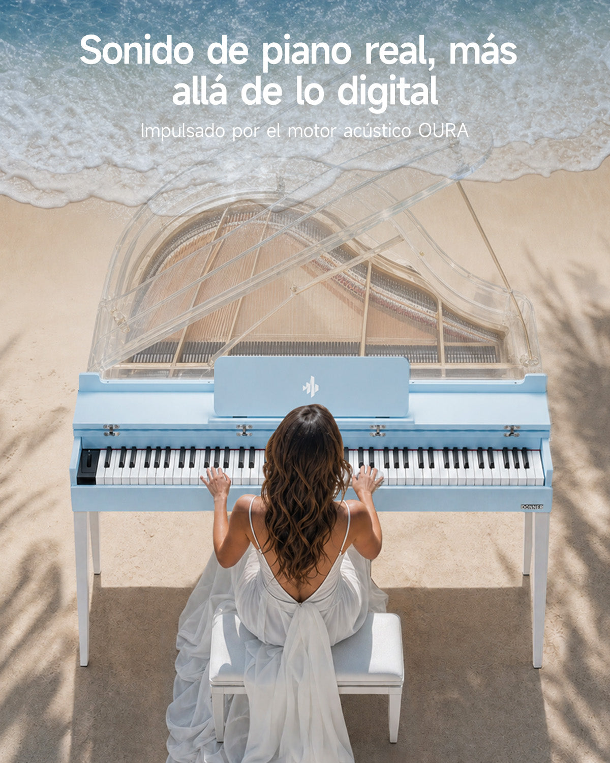 Donner OURA™ S200 Piano digital doméstico de 88 teclas Negro