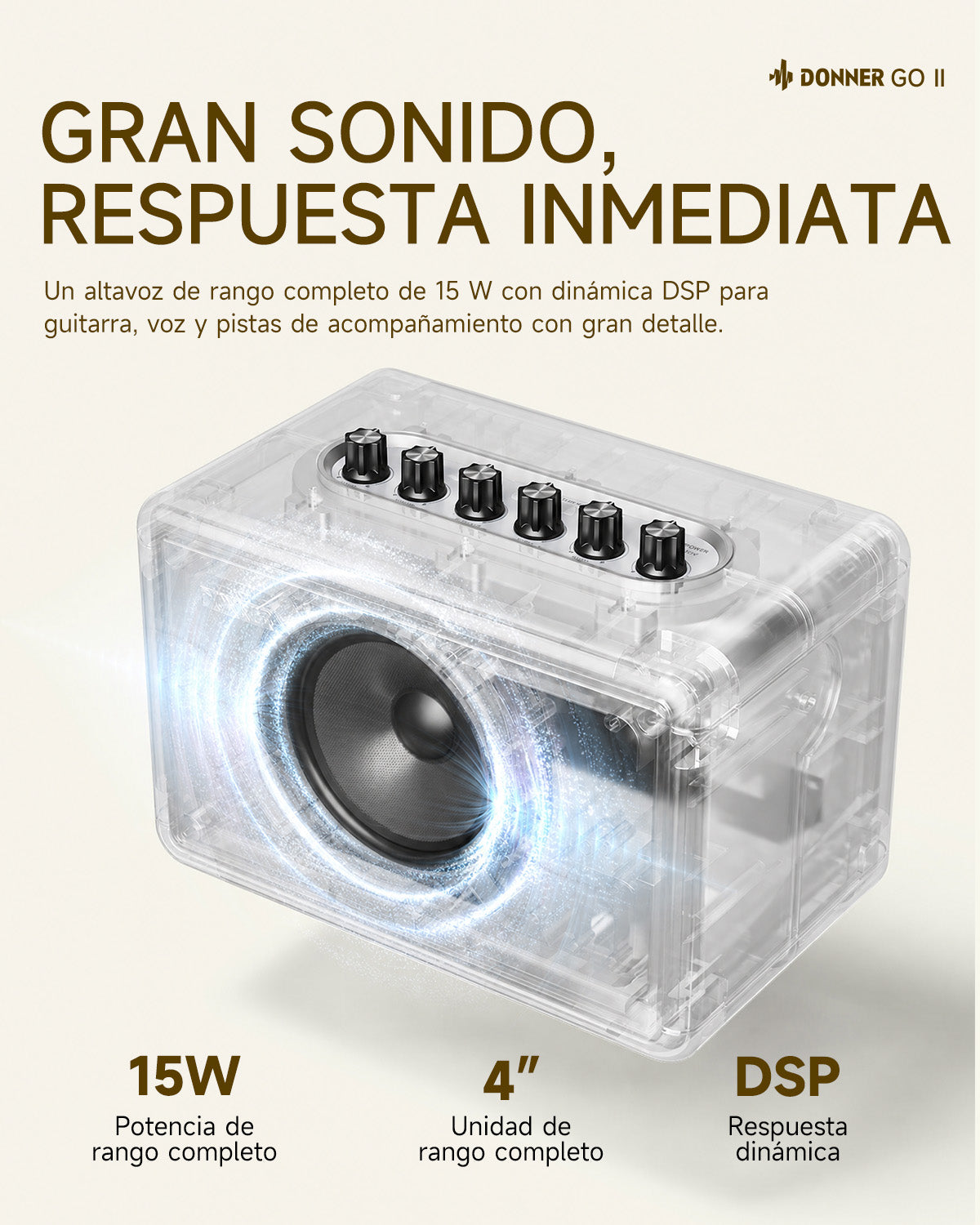 DONNER GO Amplificador para guitarra eléctrica-Donner Go II【Negro】##