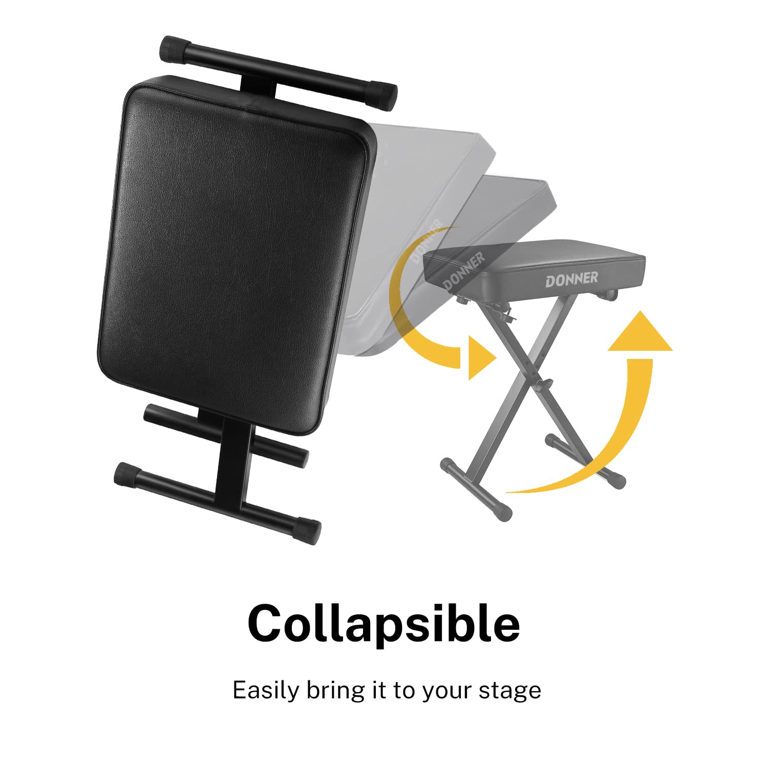 Donner Adjustable X-Style Bench with Extra High-Density Padding