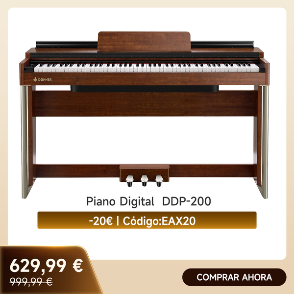 Donner DDP-200 Piano digital vertical Profesional 88 teclas ponderadas, dinámico, acción de martillo gradual