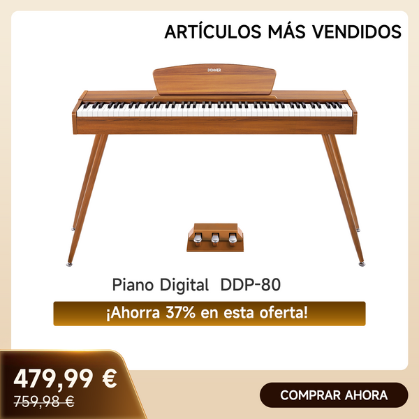 Donner DDP-80 piano de digital estilo madera 88-teclas contrapesadas