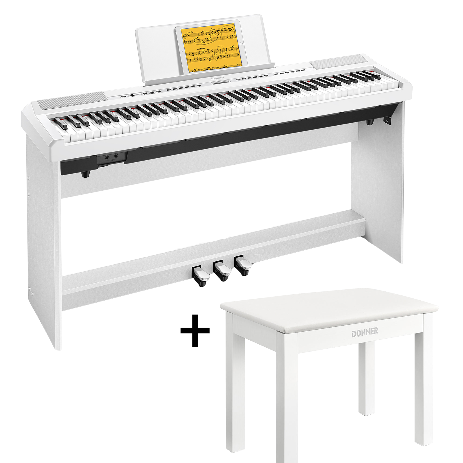 Donner DEP-20 Piano digital pesado-Blanco##