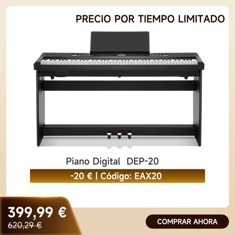 Donner DEP-20 teclado portátil de 88 teclas ponderadas con soporte para mueble
