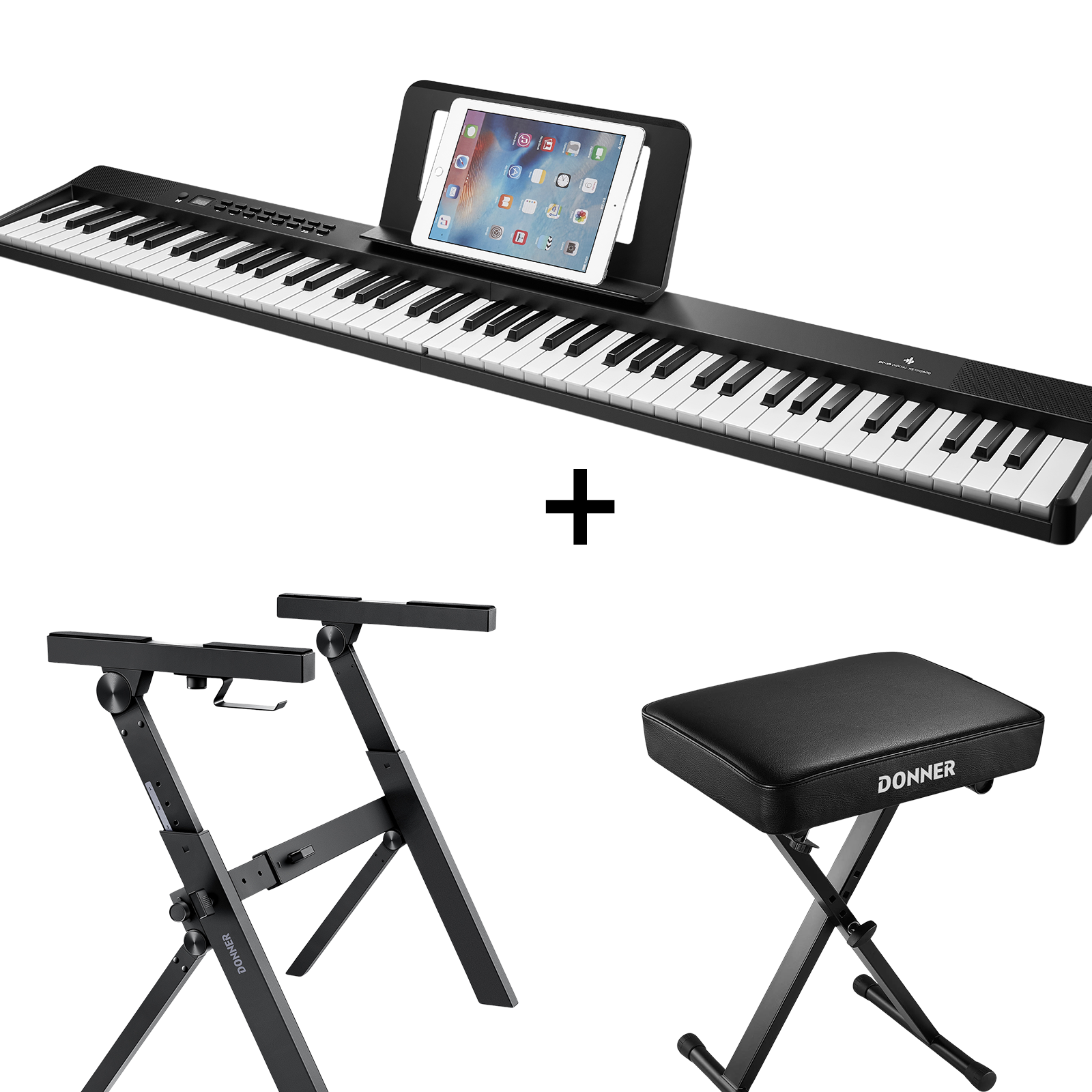 Donner DP-10 Piano eléctrico Teclado plegable portátil