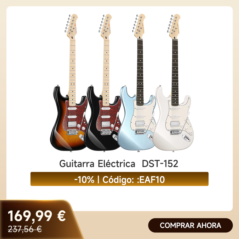Donner DST-152 guitarra eléctrica de tamaño completo de 39 pulgadas