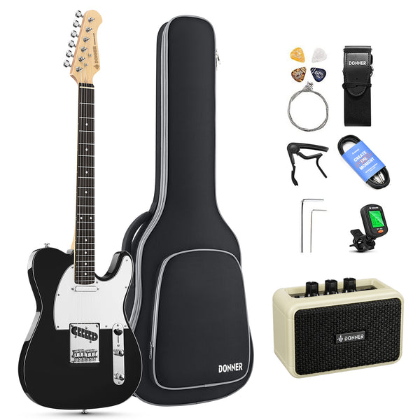 Donner DTL-100 kit de guitarra eléctrica de 39 pulgadas pastilla S-S