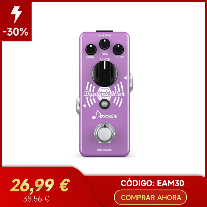 Donner Pedal de Efecto Dynamic Wah para Guitarra