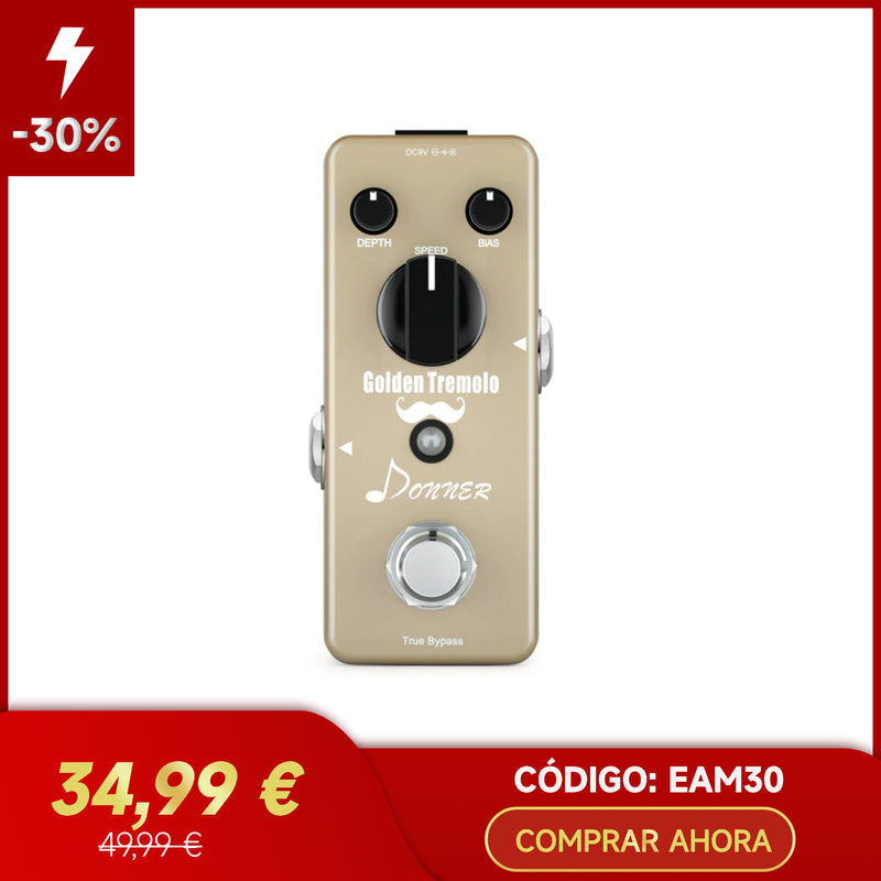 Donner pedal golden tremolo clásico efecto