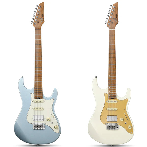 Donner DST-550 Guitarra Eléctrica ST de 39" con Pastilla HSS y Cuerpo Sólido de Álamo-Azul##-Blanca##