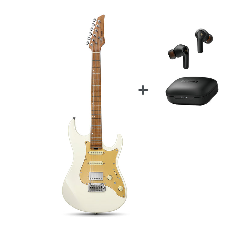 Donner DST-550 Guitarra Eléctrica ST de 39" con Pastilla HSS y Cuerpo Sólido de Álamo