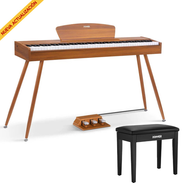 【Pre-venta】Donner DDP-80 piano de digital estilo madera 88-teclas contrapesadas-【Envío el 22 de febrero】