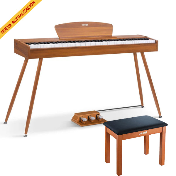 【Pre-venta】Donner DDP-80 piano de digital estilo madera 88-teclas contrapesadas-【Envío el 22 de febrero】