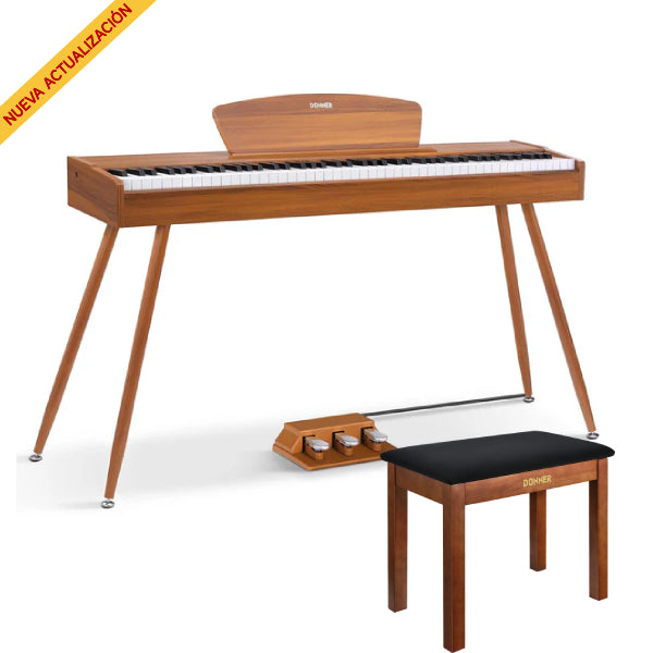 【Pre-venta】Donner DDP-80 piano de digital estilo madera 88-teclas contrapesadas-【Envío el 22 de febrero】