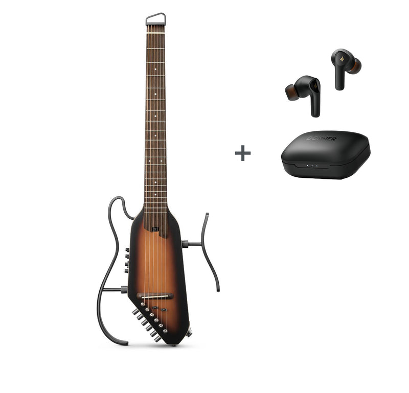 Donner HUSH-I Pro Guita­rra Modos Multi Tono Guitarra de viaje