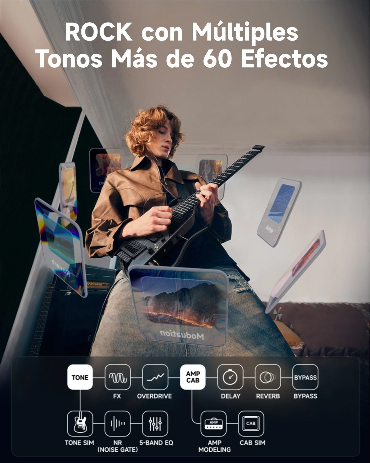 Donner HUSH™ X PRO Guitarra de viaje versátil-Midnight Glow##