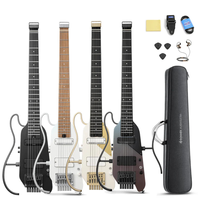 Donner HUSH™ X PRO Guitarra de viaje versátil