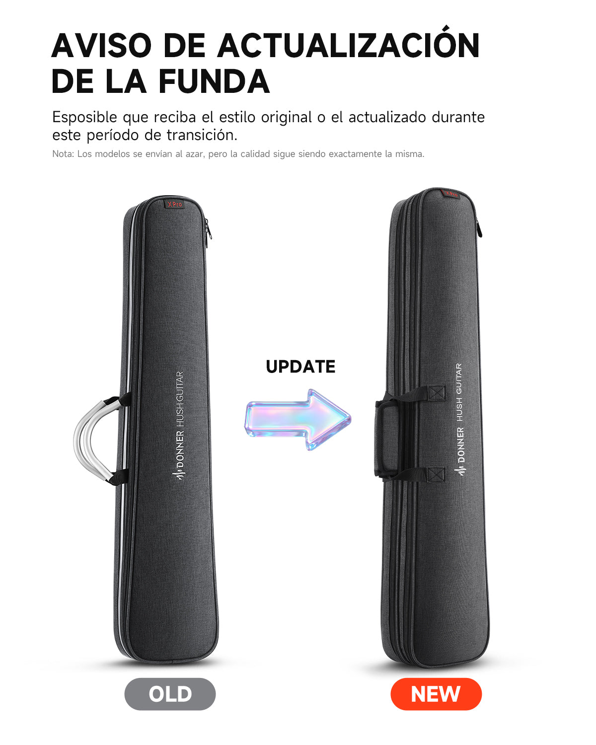 Donner HUSH™ X PRO Guitarra de viaje versátil-Blanco##