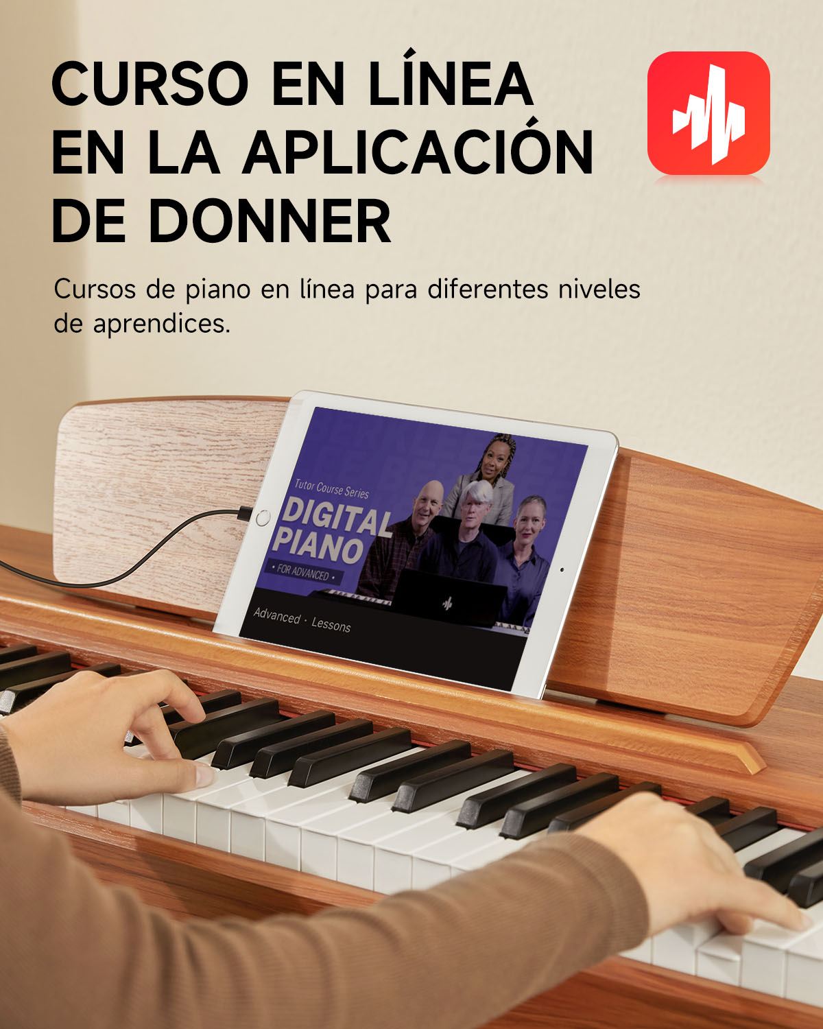 Donner DDP-80 Piano digital de madera con teclado totalmente pesado