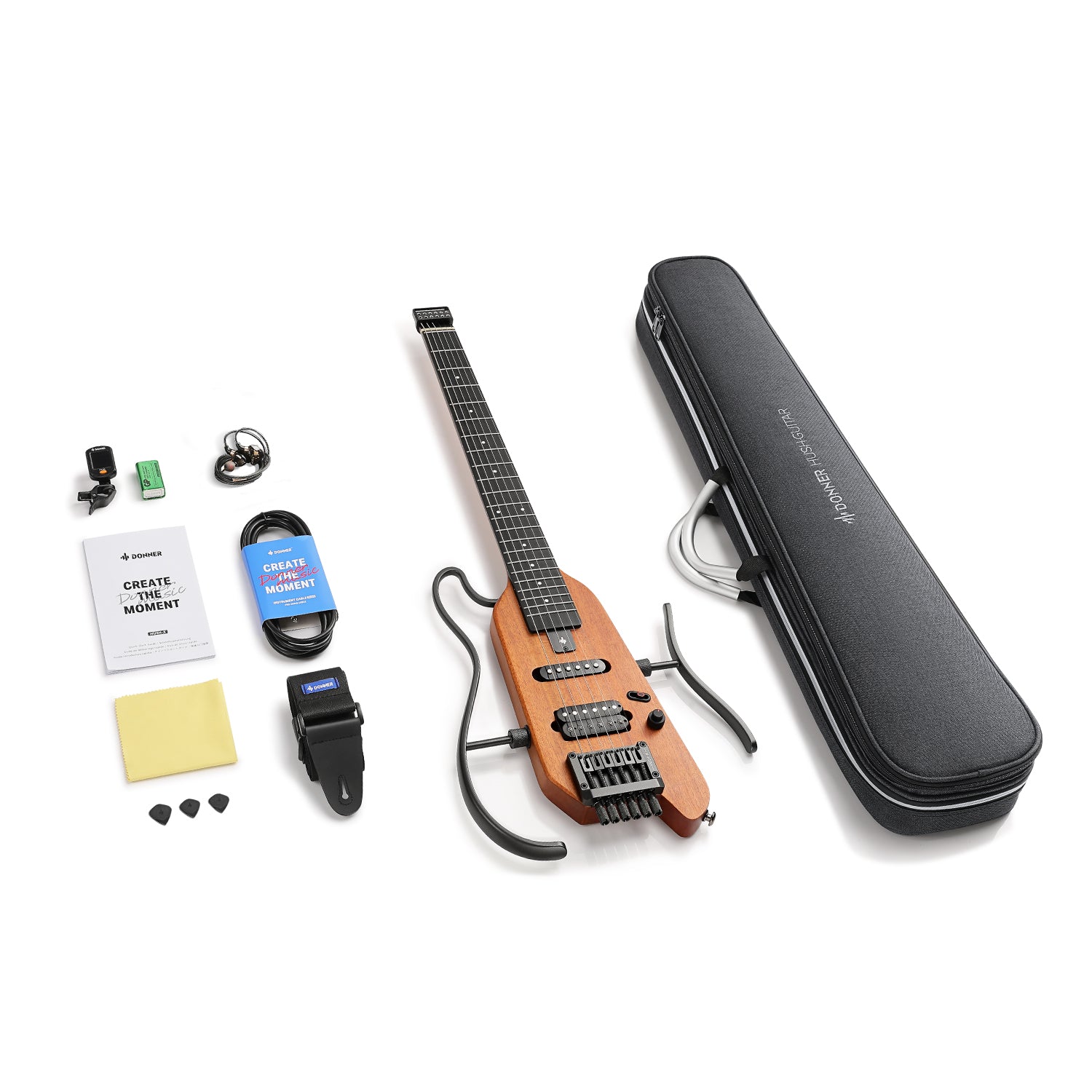 Donner HUSH-X Kit de guitarra eléctrica para viajar
