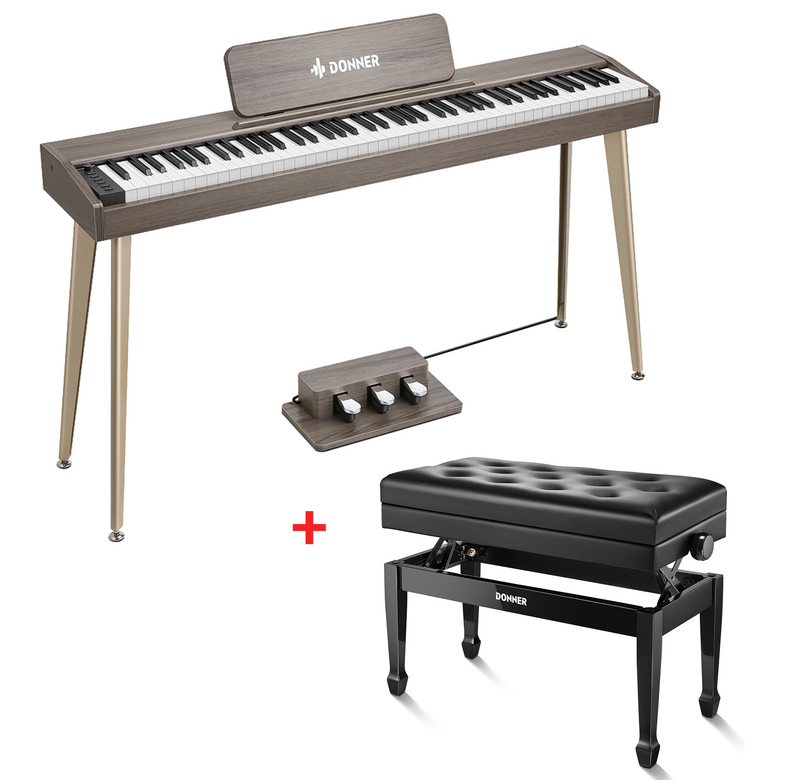 Donner DDP-80 piano de digital estilo madera 88-teclas contrapesadas